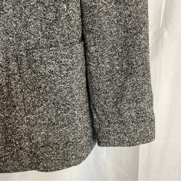 TALBOTS Women’s Italian Gray Silk Wool Tweed Blazer Jacket Size 4 - Picture 10 of 14